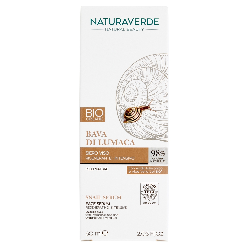 Naturaverde Natural Beauty Bio Bava di Lumaca Siero Viso Rigenerante - Intensivo 60 ml